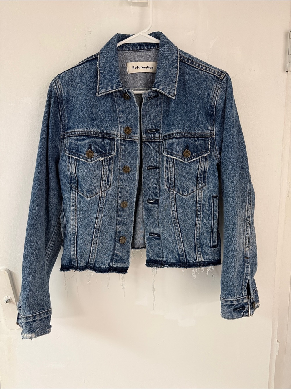 Reformation Jodi Cropped Jean Jacket